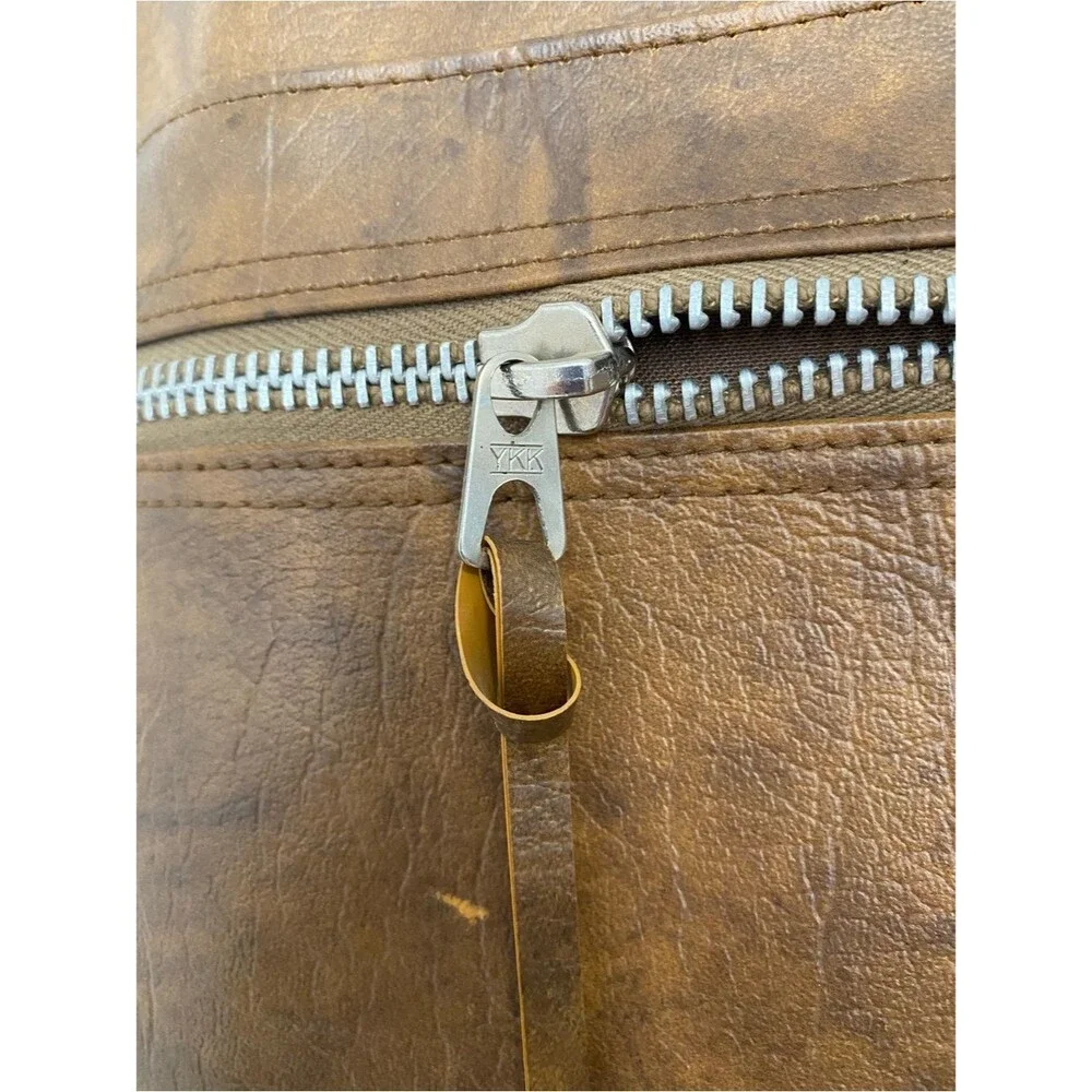 Vintage 1970s American Tourister Triumph Garment Bag Faux Leather Travel Suit